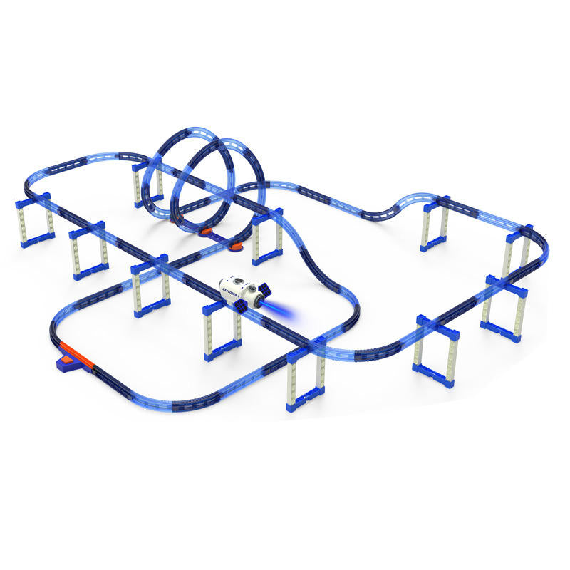 Space Spray Building Block Electric Track Space Building Track Vehicle Toy