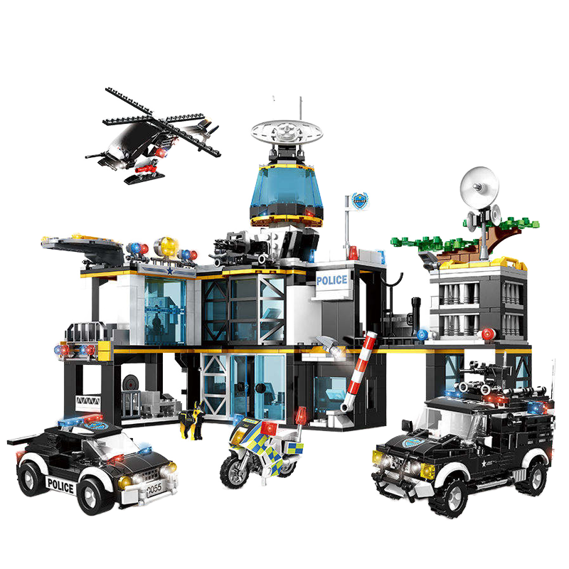 Swat Police Station Mini Figure Army Toy City Model Building Block Set