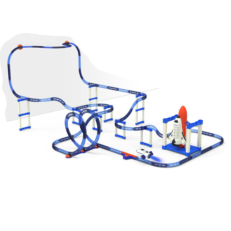 Space Spray Building Block Electric Track Space Building Track Vehicle Toy