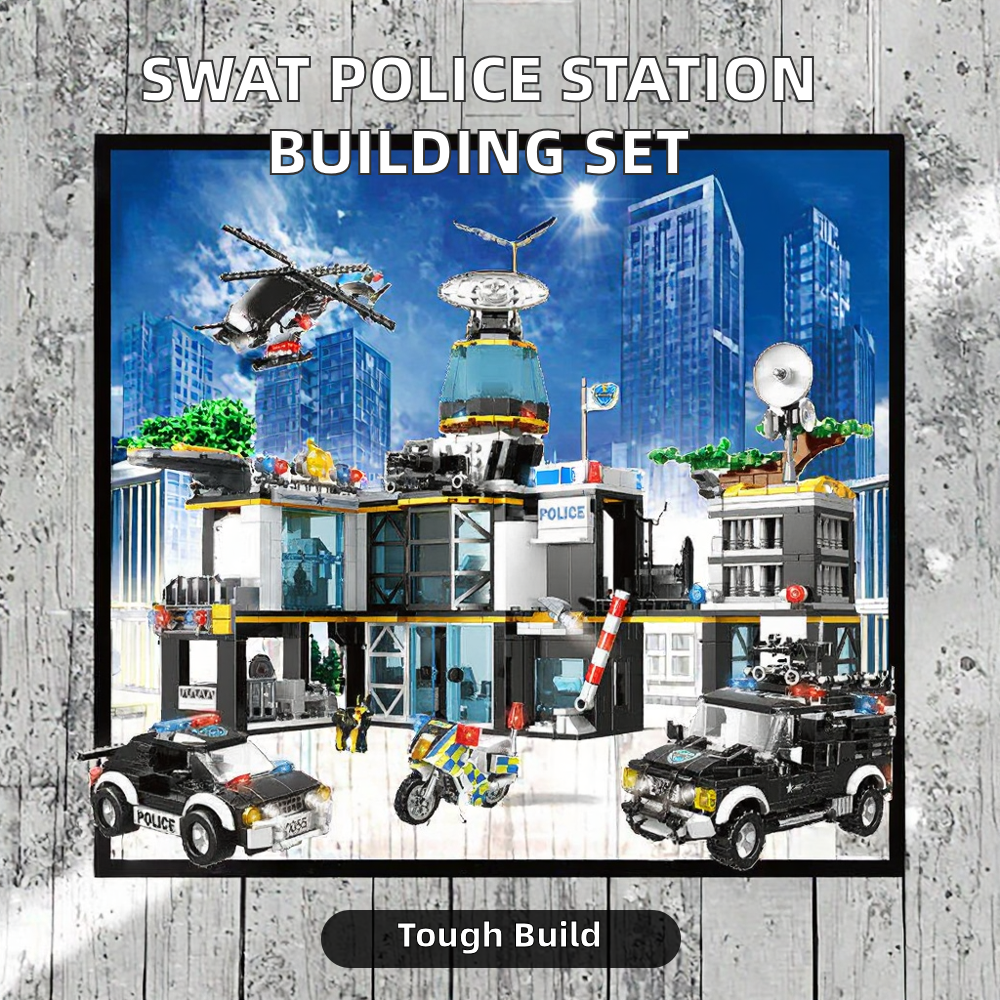 Swat Police Station Mini Figure Army Toy City Model Building Block Set