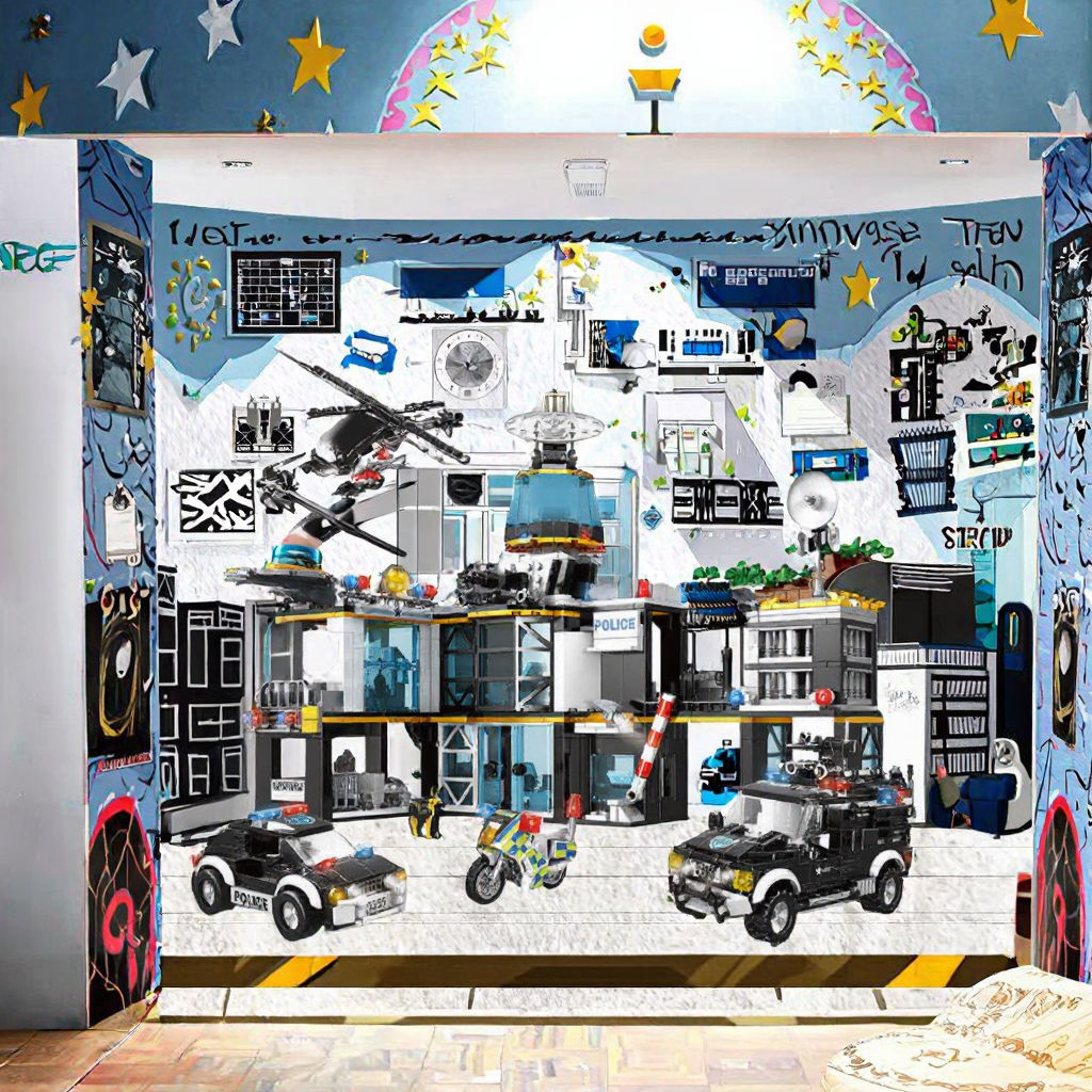 Swat Police Station Mini Figure Army Toy City Model Building Block Set