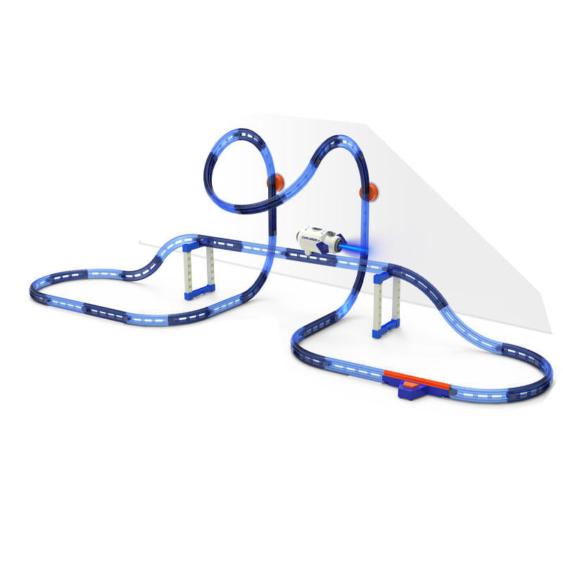 Space Spray Building Block Electric Track Space Building Track Vehicle Toy