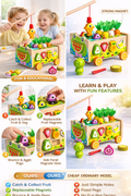 Children's Toys Plastic Frog Fish Pond Fruit Vegetable Toy Cart Stall with